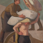 Juho Rissanen, Lastaajat, 1909, öljy kankaalle, Keskinäinen henkivakuutusyhtiö Suomi